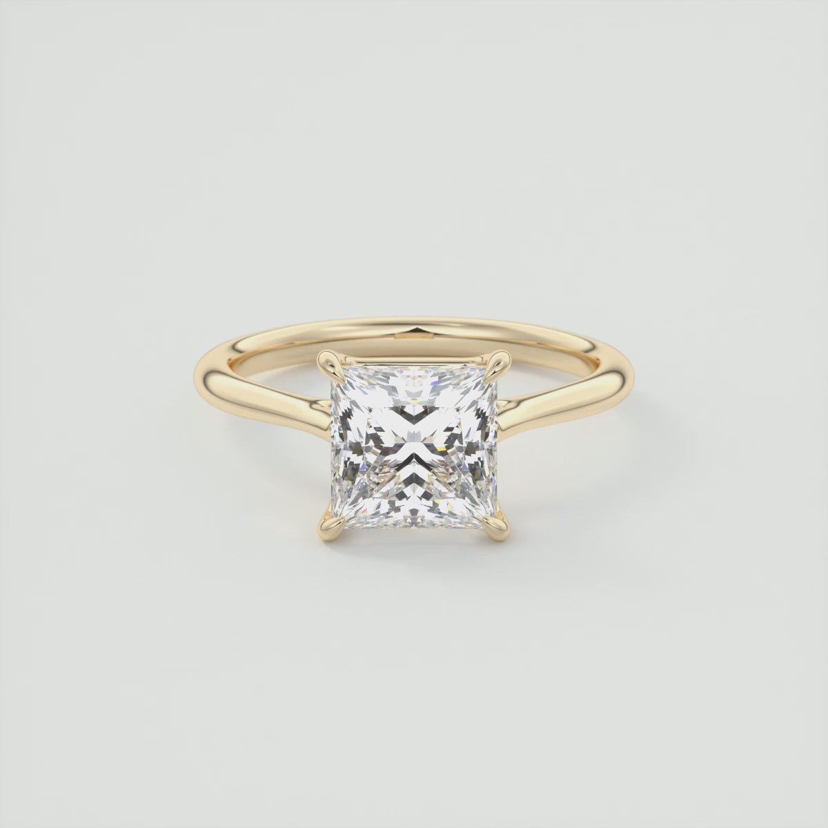 Lumia Princess Cathedral Solitaire Engagement Ring