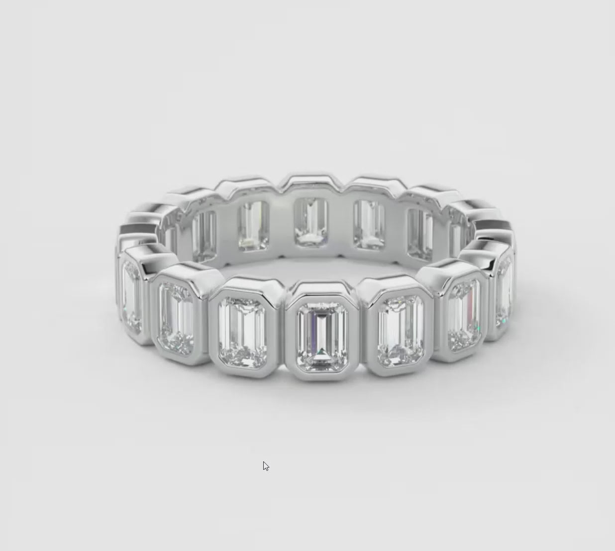 Valora Emerald Bezel Eternity Band