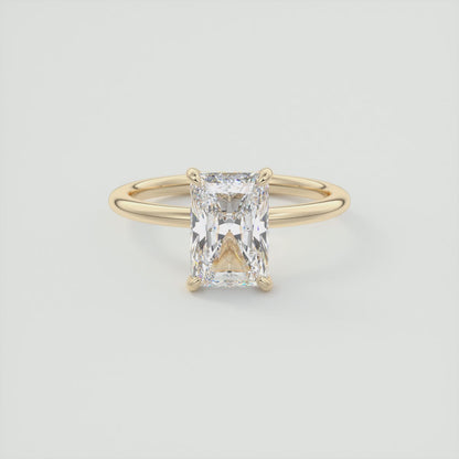 Celestia Radiant Hidden Halo Ring – Lab Diamond or Moissanite