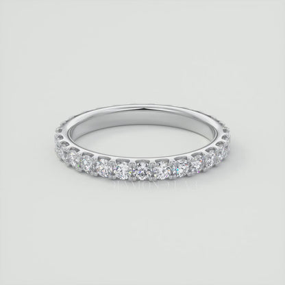 2mm French Set Eternity Band –  Lab-Grown or Natural Diamonds