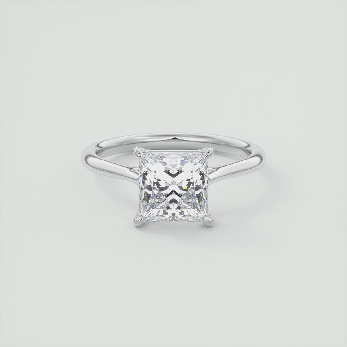 Lumia Princess Cathedral Solitaire Engagement Ring