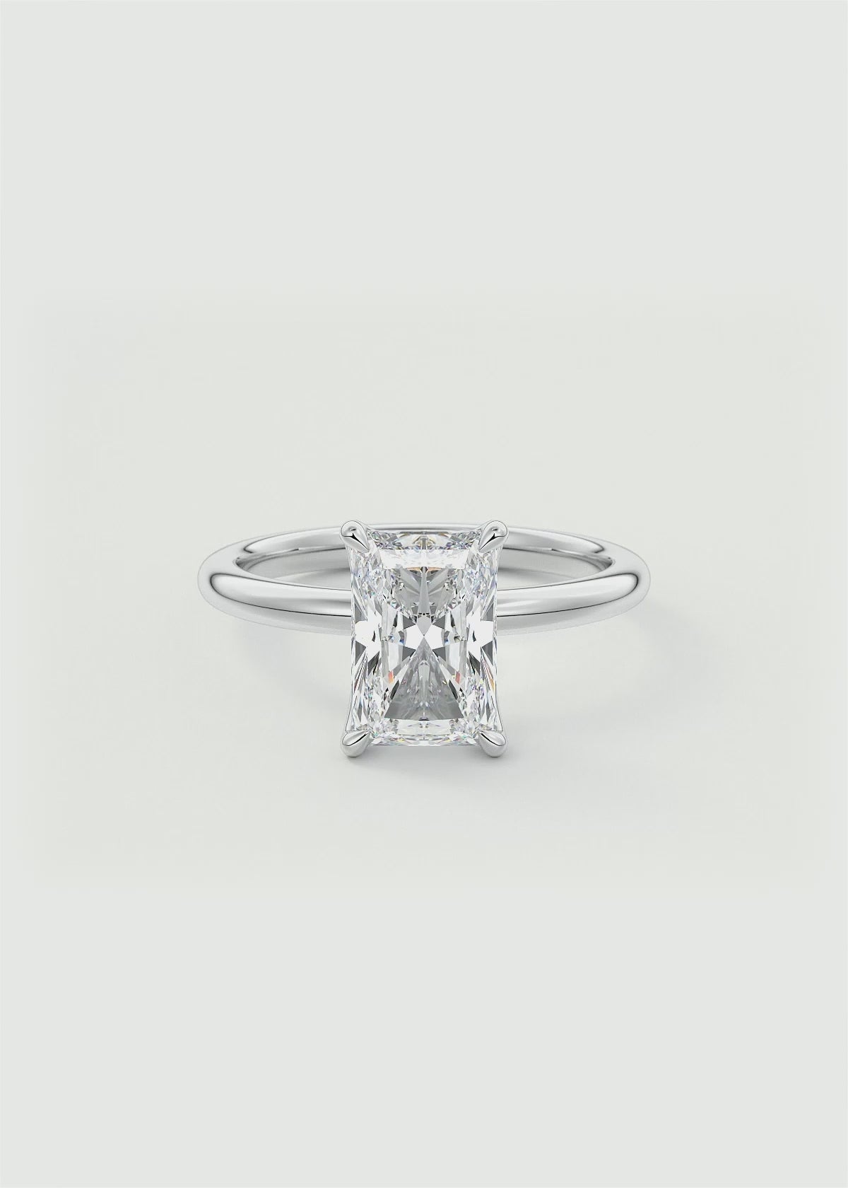 Celestia Deluxe – Two-Tone Radiant Engagement Ring