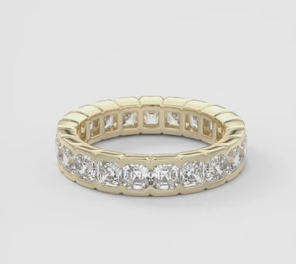 Solara Asscher Half-Bezel Eternity Band
