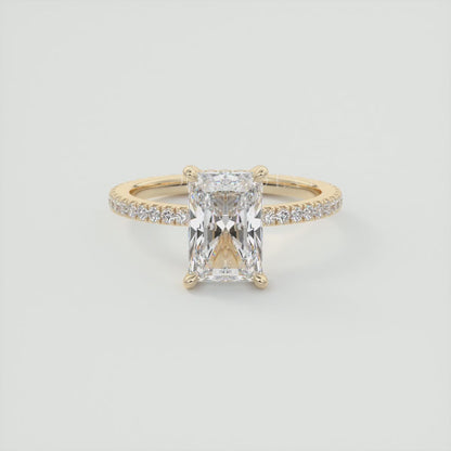 Amelie Radiant Hidden Halo Pavé Engagement Ring