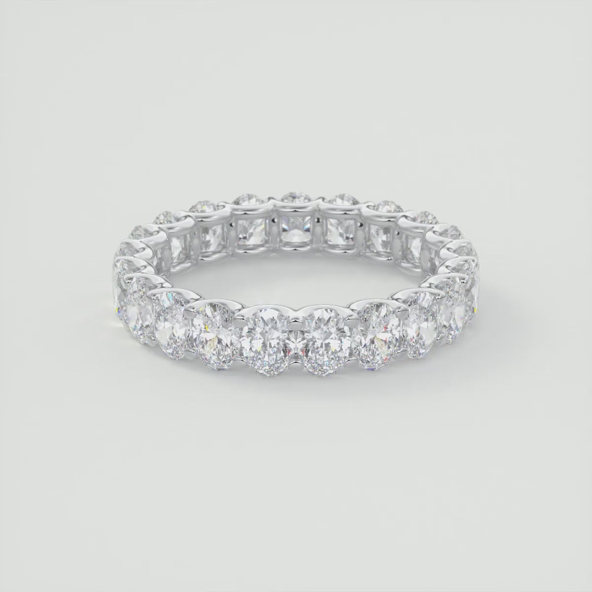 Aurelia Oval Eternity Band 4mm – Lab-Grown Diamond or Moissanite