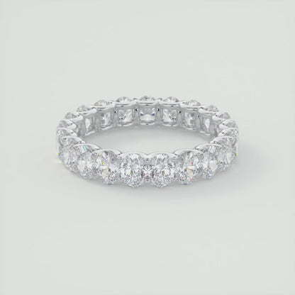 Aurelia Oval Eternity Band 4mm – Lab-Grown Diamond or Moissanite