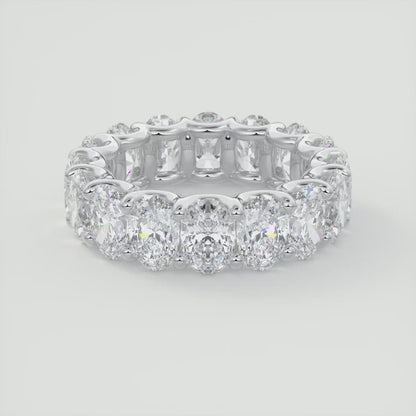 Aurelia Oval Eternity Band 6.3mm – Lab-Grown Diamonds or Moissanite