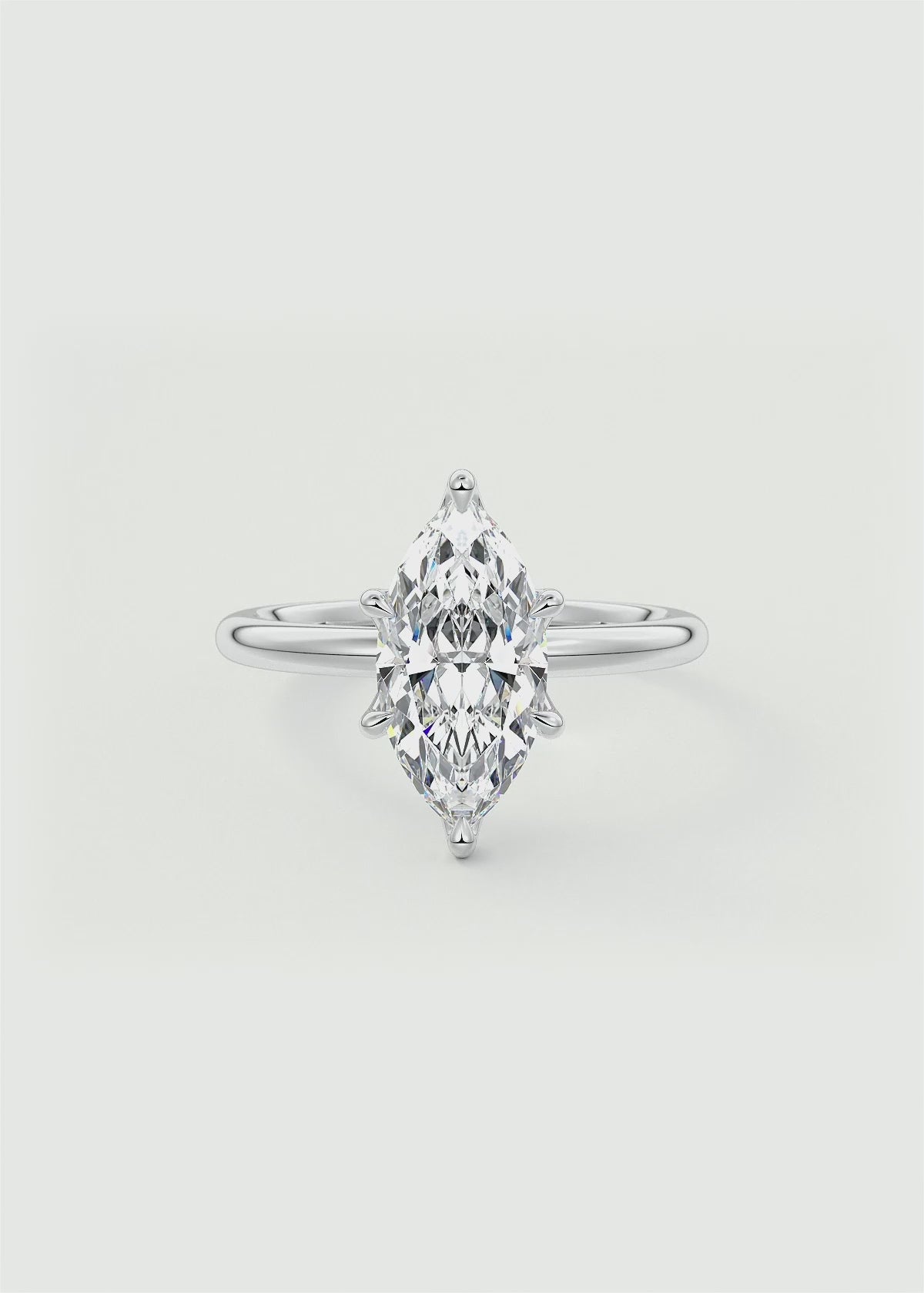 Celestia Deluxe – Two-Tone Marquise Engagement Ring