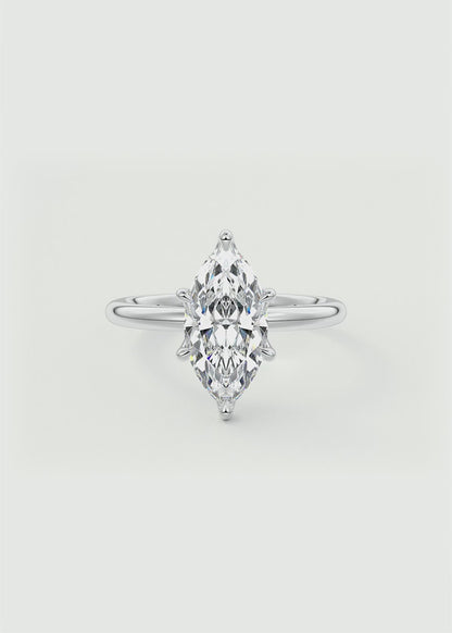 Celestia Deluxe – Two-Tone Marquise Engagement Ring