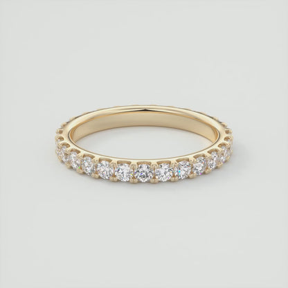 2mm French Set Eternity Band –  Lab-Grown or Natural Diamonds