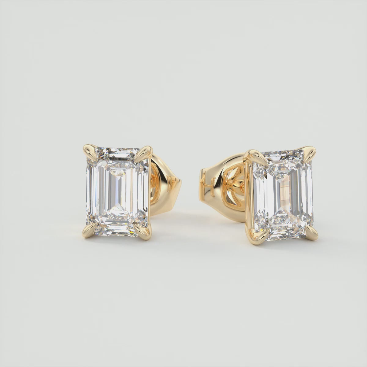 Timeless Emerald Glow Cathedral Stud Earrings