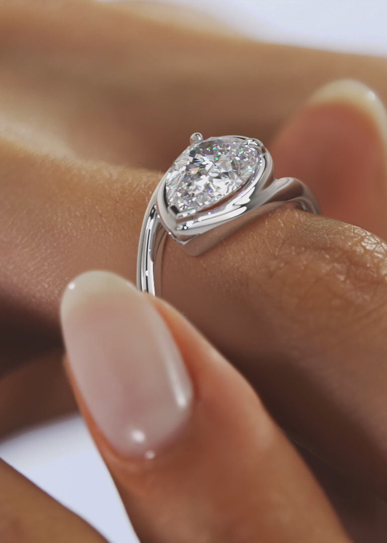 The Flow – Pear Engagement Ring