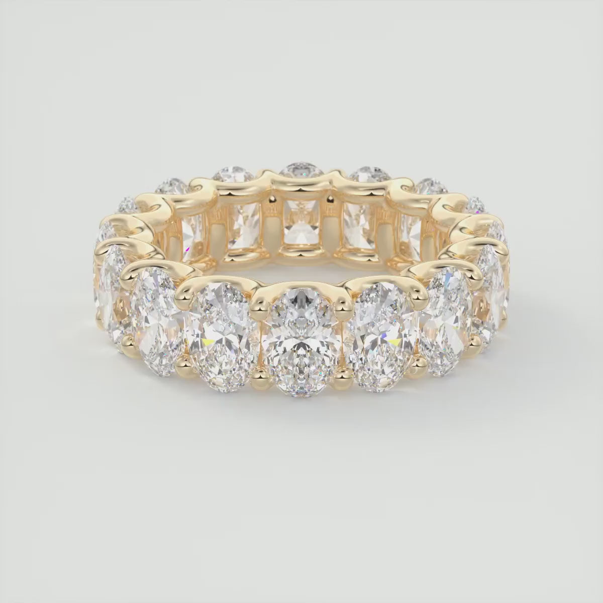 Aurelia Oval Eternity Band 6.3mm – Lab-Grown Diamonds or Moissanite