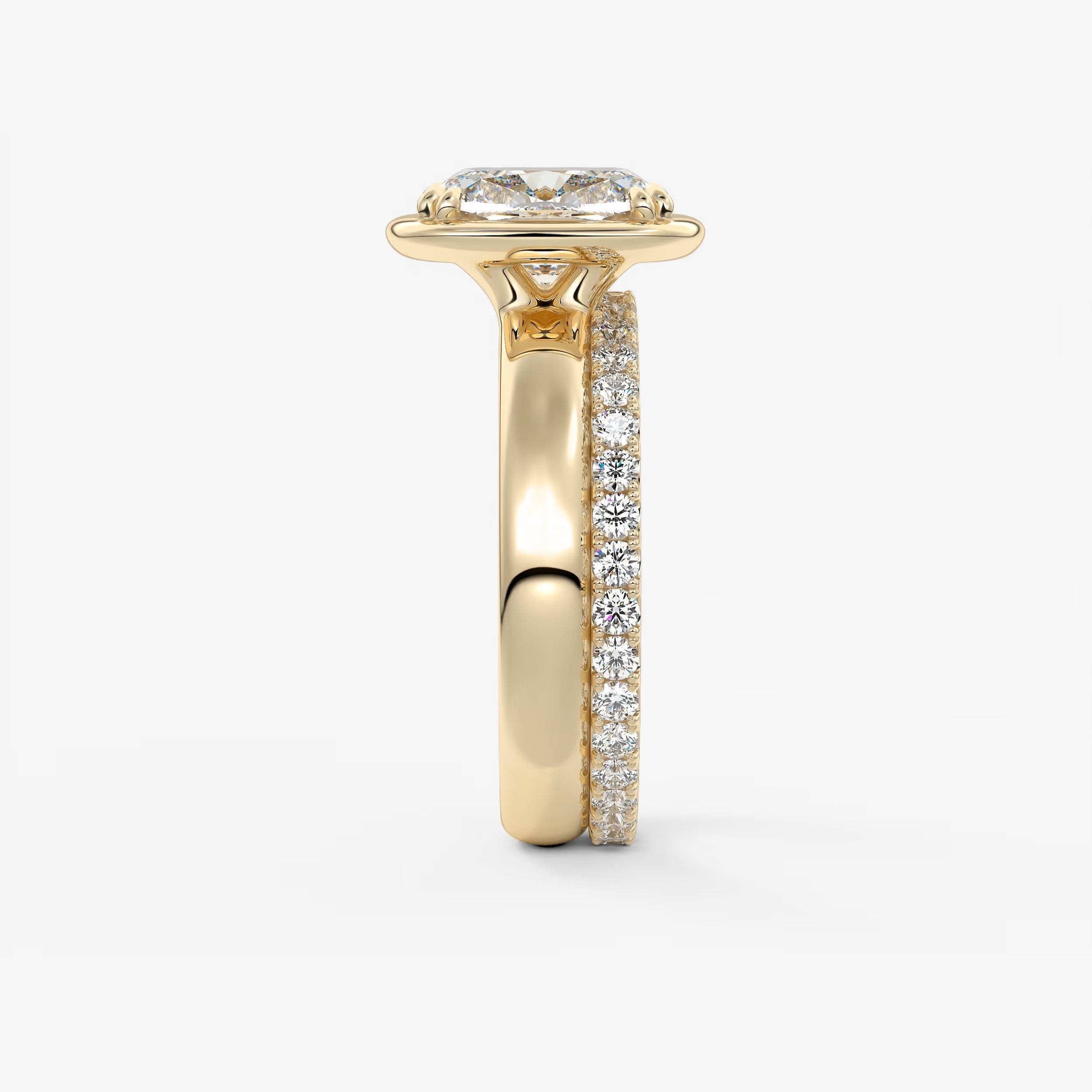 Custom made taylor grande cushion lab diamond bezel engagement ring | australia