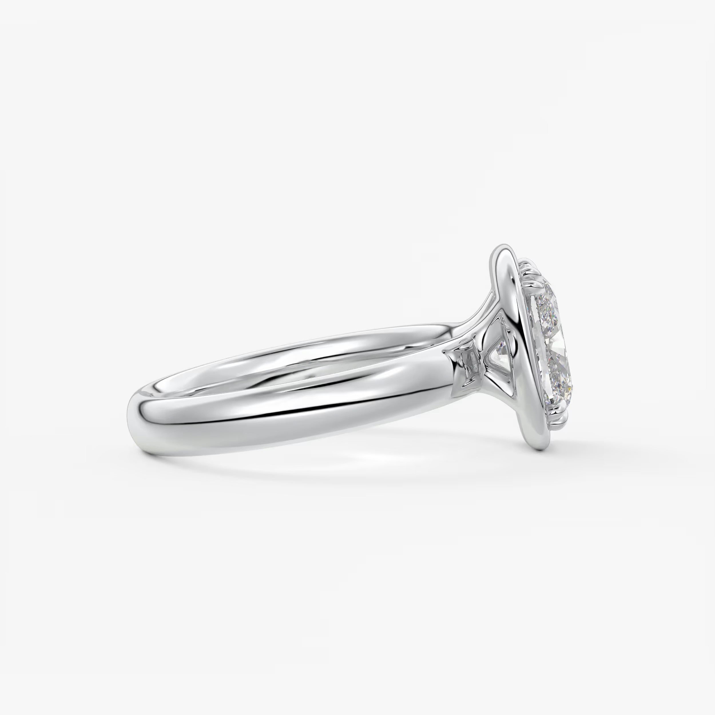 Custom made taylor grande cushion lab diamond bezel engagement ring | australia