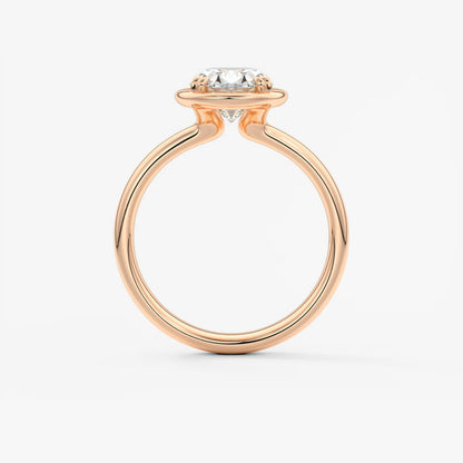 Custom made taylor grande oval lab diamond bazel engagement ring | australia