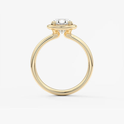 Custom made taylor grande oval lab diamond bazel engagement ring | australia